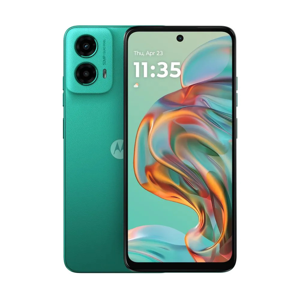 Motorola G45 5G smartphone featuring a 6.5-inch HD+ 120Hz display, 50MP rear camera, and sleek matte finish design.